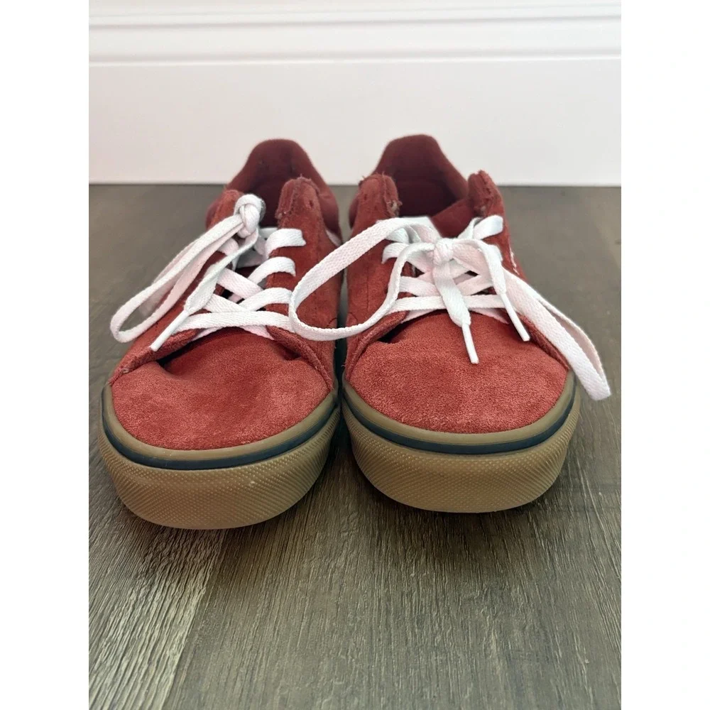 Vans‎ Seldan Lace Up Gum Sidewall Skate Sneaker Youth 3.5 Dark Red Pomegranate